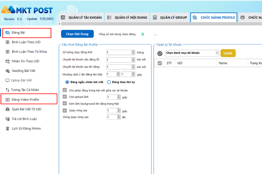 Đăng Nhập Tài Khoản Và Setup Phần Mềm Đăng Bài