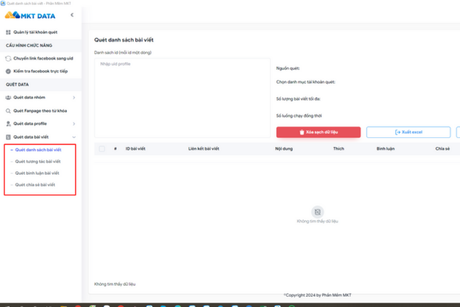 Quét Bài Viết Và Tương Tác Bài Viết