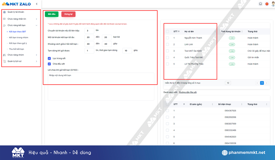 Kết bạn Zalo hàng loạt tự động Kết bạn Zalo hàng loạt tự động