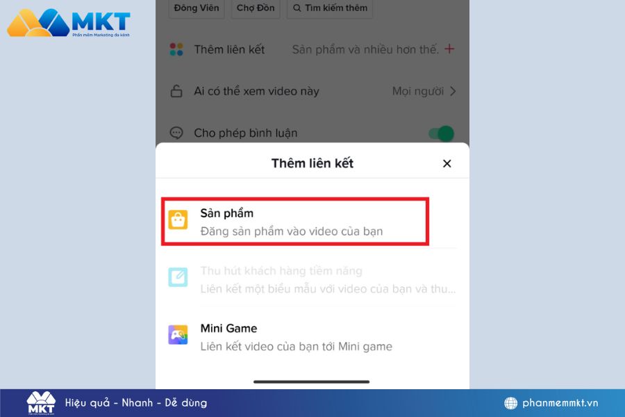 Cách gắn link sản phẩm thủ công