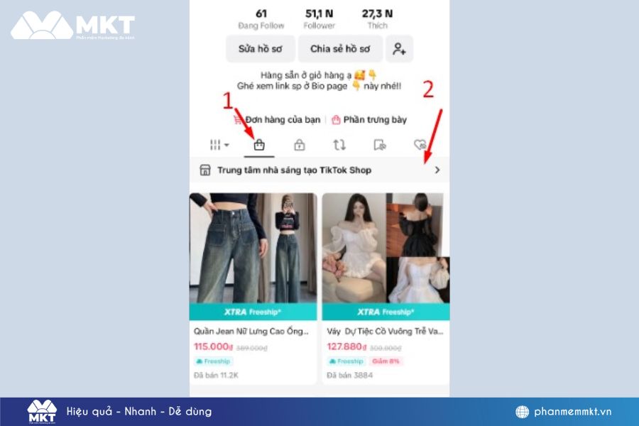 Cách xem hoa hồng trên TikTok từ Affiliate