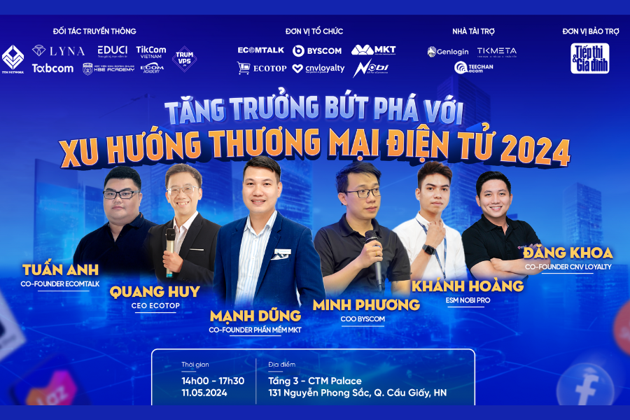 Phần mềm MKT tổ chức hội thảo đột phá: "Bứt phá tăng trưởng với các xu hướng mới của thương mại điện tử 2024"