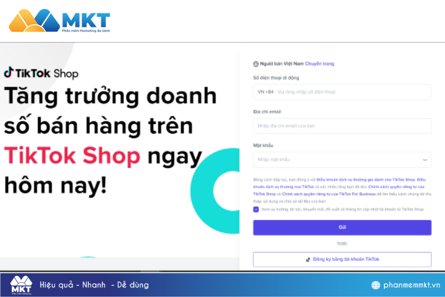 Hãy nhấn vào tùy chọn Ủy quyền hoặc Authorize để tiếp tục Cách bán hàng trên Tiktok Shop hiệu quả tức thì