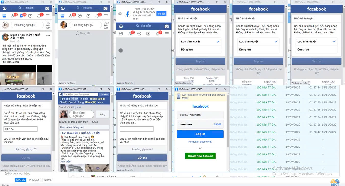 Phần mềm MKT Care chạy tương tác Nên Đăng Bài Facebook Lúc Mấy Giờ