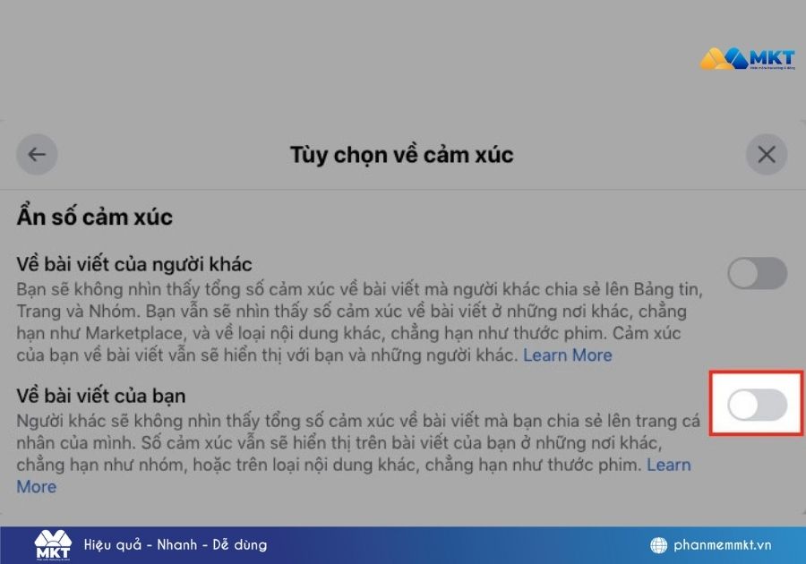 Ẩn lượt like trên Facebook