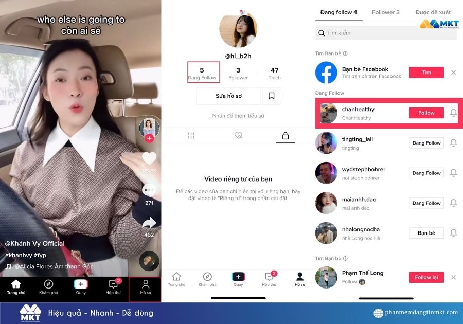 Cách xóa follow trên TikTok