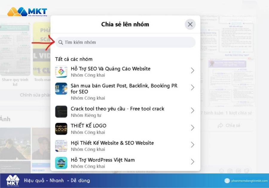 Cách đăng 1 bài lên nhiều nhóm trên Facebook