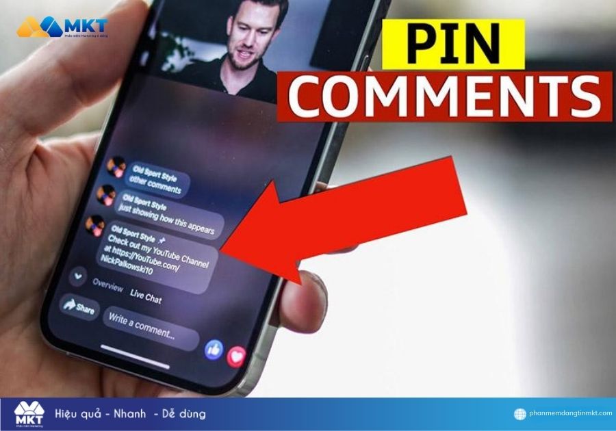 Cách ghim bình luận trên Facebook
