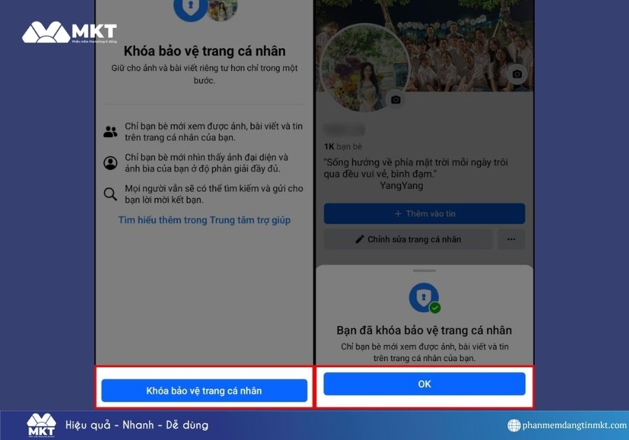 Cách mở khóa bảo vệ trang cá nhân Facebook