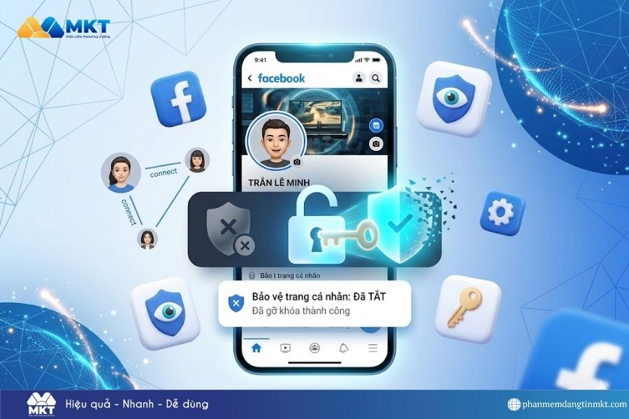 Cách mở khóa bảo vệ trang cá nhân Facebook