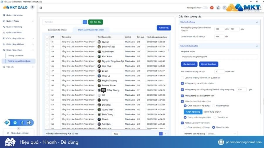 Phần mềm MKT Zalo
