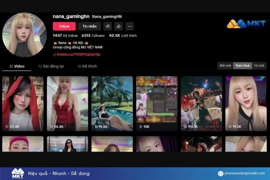 Kênh TikTok Nana Gaming
