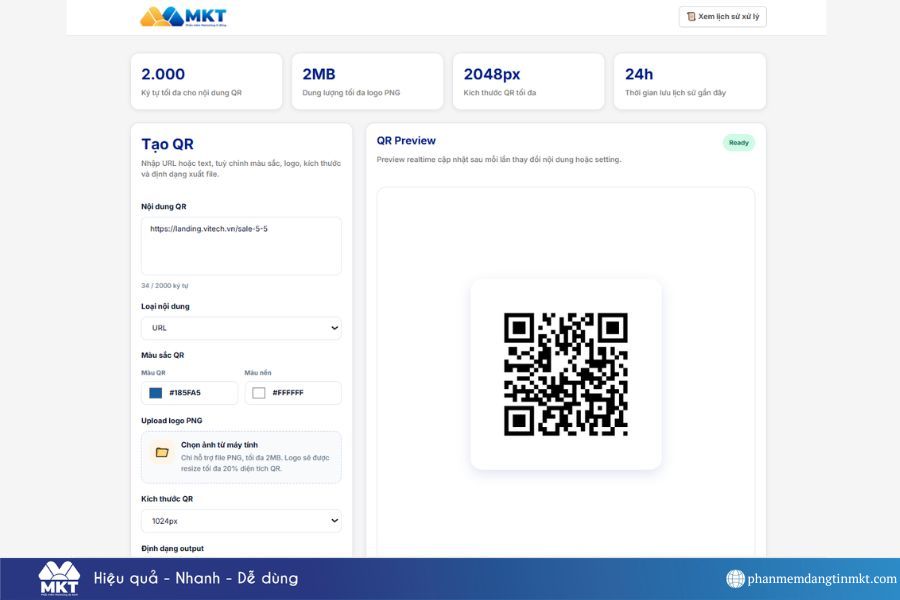 Tạo mã QR online